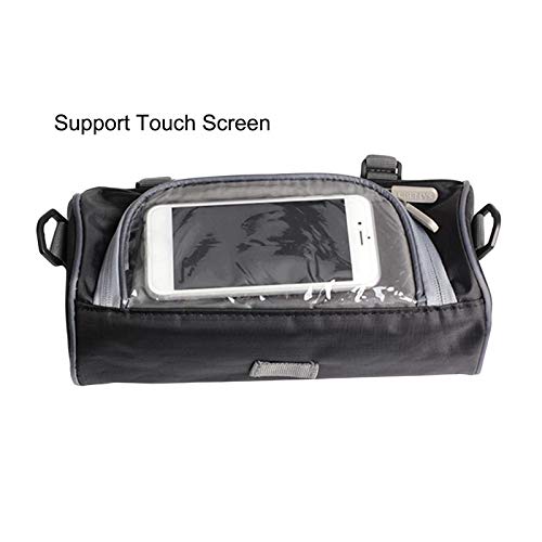 Sacoche Guidon Moto Étanche - Poche Transparente Écran Tactile - 20x11x11 Cm - Pour Téléphone & Navigation