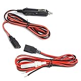 Hochleistungs-Zugentlastungen Cb-Radio-Netzkabel/Kabel 2-adriges 15A 3-poliges CB-Netzkabel mit 12-V-Zigarettenanzünderstecker für Cb-Radio (2 Pack)