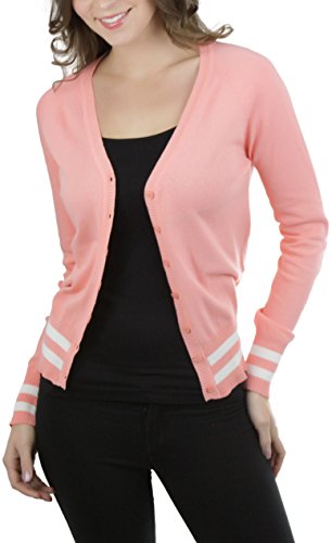 Image of ToBeInStyle Women's Long Sleeve Button Down V-Neck Cardigan