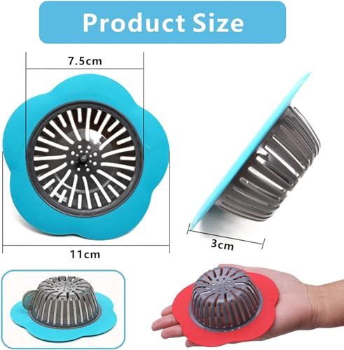 Coladores de Fregadero de Plástico 4 Piezas Multicolor miniatura 2