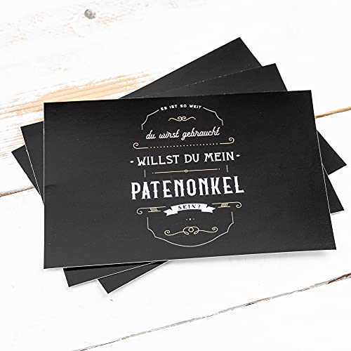Flaschenetiketten Patenschaft (Patenonkel fragen - Schwarz - Whisky oder Bierflasche)