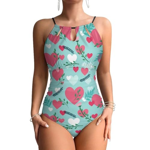 Swimsuit monokini Amour Rose une pièce haut de gamme