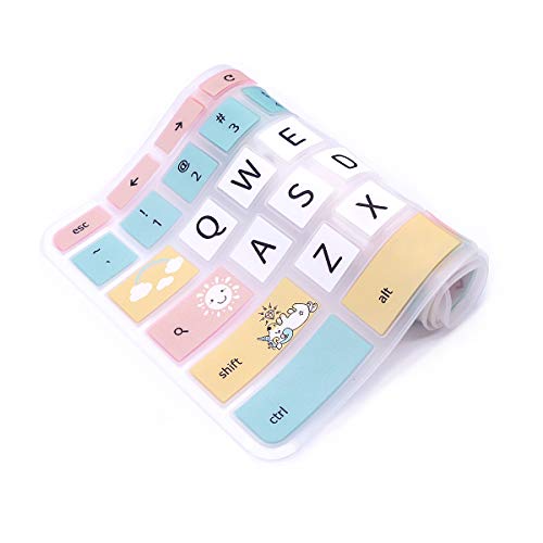 HRH Silicon Keyboard Cover for Lenovo Chromebook C330 11.6\" 2019/2018 /ChromebookFlex 11 /Chromebook N20 N21 N22 N23 100e 300e 500e 11.6\"/Chromebook N42 N42-20 14 inch,Cartoon unicorn