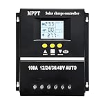 Y&H 100A MPPT Solar Charge Controller 12V 24V 36V 48V LCD Display Battery Intelligent Regulator Max 100V Input Dual USB for Lead-acid/Lithium