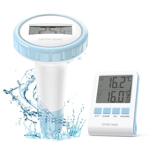 Pool-Thermometer, Kabelloses Schwimmendes Poolthermometer, Floating Pool Thermometer IP67 Wasserdicht mit Innentemperatur Feuchtigkeitsüberwachung für Schwimmbäder, Badewannen, Fischbecken, Teic Pool-Thermometer, Kabelloses Schwimmendes Poolthermometer, Floating Pool Thermometer IP67 Wasserdicht mit Innentemperatur Feuchtigkeitsüberwachung für Schwimmbäder, Badewannen, Fischbecken, Teic