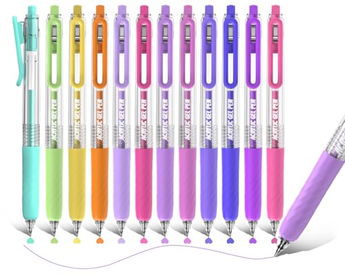 Set de 12 bolígrafos acrílicos de tinta gel retráctiles 0.7 mm miniatura 1