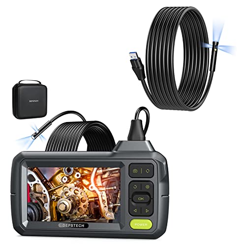 Triple Lens Borescope DS380 with Replacement 3 Cameras Inspection Cable, DEPSTECH 2.0MP Endoscope Camera with Light, 4.3'' Digital Video Inspection Camera, Flexible Scope Camera