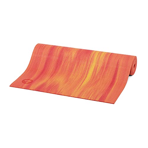 Tapete de Yoga tie dye ganges, PVC eco, confortável, yoga mat indicado para iniciantes, ginástica e