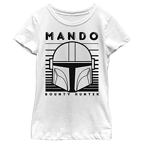 T-shirt Star Wars Mandalorian blanc fille XL en coton doux