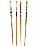 Demon Slayer Bamboo 2 Pairs Collectible Anime Chopsticks 8.85 Inches Long Gift Set
