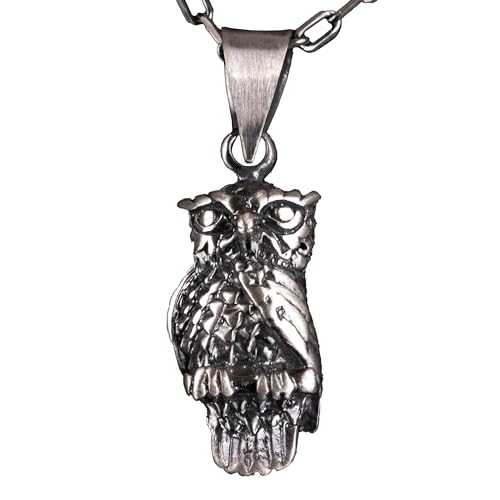 Collier hibou pour homme en argent 925 KAMBO sans pierre