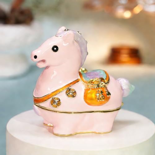 Boîte à bijoux en forme de cheval : sublimez votre commode avec ce rangement en alliage