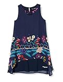  Desigual Mädchen Vest_Juárez Kleid, Blau (Navy 5000), 128 (Herstellergröße:7/8)