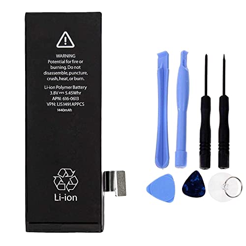 ELLENNE Batería Compatible con iPhone 5 de 1440 mAh con Kit de Destornilladores Incluido