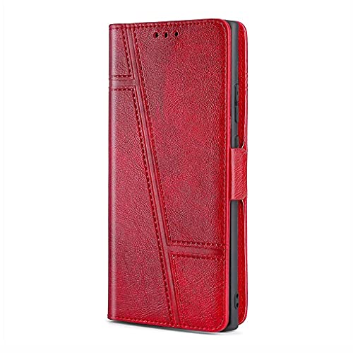 Cover per Motorola Moto G31 Moto G41 Custodia Premium Pelle Portafoglio Kickstand Slot per Schede RFID Blocking Antiurto Flip Case Libro - Rosso