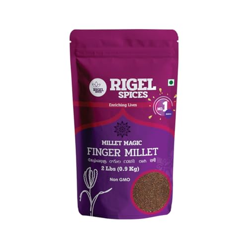 Rigel Spices Finger Millet | 2lbs resealable pack | Kezhvaragu | Non GMO | Gluten Free | Rich in fiber