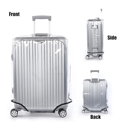 Clear PVC Suitcase Cover for Luggage Transparent Waterproof Suitcase Sleeve Luggage Protector Cover Carry On Cover Luggage Dust Cover Luggage Protective Cover Case for Wheeled Luggage2