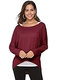 Der Strickpullover Sweatshirt hat eine weit geschnitten Passform und ist sehr angen ehm zu tragen. Mit dem modischen Vokuhila-Saum kann man von hinterer Seite sehen. Die Lange Ärmel, hoch tiefer Saum, elegant Top bluse zaubern so schöne Freizeitoutfits und bringen Ihre bezaubernden Kurven zur Geltung.