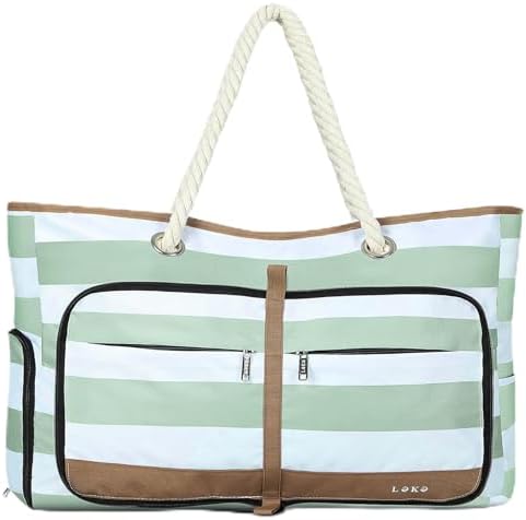 Lekespring Strandtasche Damen Groß Badetasche Wasserdicht mit Reißverschluss, Vielseitiger Damen Shopper Saunatasche Reisetasche Tote Bag für Strand Reisen Einkaufen Sport u.Arbeit