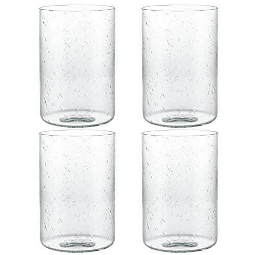 Skelang 4 Pcs Clear Glass Shade, Seeded Light Shade with 1-5/8