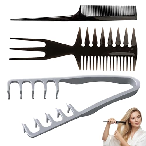 Set de 3 peines texturizadores para peinados esponjosos miniatura 1