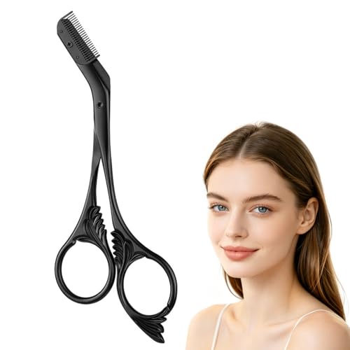 Augenbrauenschere mit Kamm Präzise Augenbrauenschere für Damen Herren Augenbrauen Trimmer Schere zum Kürzen Formen Beauty Tool für Gesichtspflege