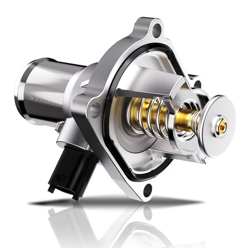 Upgrade Aluminium Engine Coolant Thermostat Housing Assembly Compatible with Chevrolet/Pontiac/Suzuki, Chevy Aveo Aveo5 09-11, Cruze 11-16, Sonic 12-18, Trax 13-20, G3 09-10, Replaces 902-821 55564891