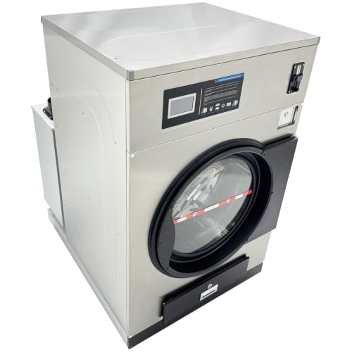 INTSUPERMAI Coin-Operated Gas Dryer 35LB 110V Commercial Laundry Dryer
