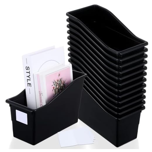 12 Pack Durable Magazine Organizer Bins