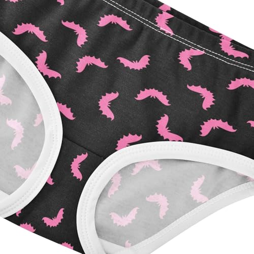 Girls' Underwear Halloween Bat Cotton Stretch Comfort Toddler Panties4