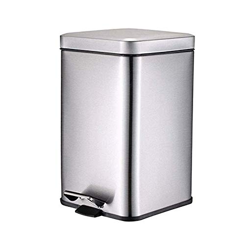 Poubelle de cuisine à pédale carrée 6L panier papier salon de bain