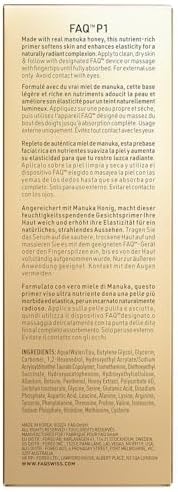 Box of FAQ P1 Manuka Honey Primer with product description.