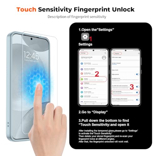 Image of SUPFINE Magnetic for Samsung Galaxy S24 Plus Case / S25 Plus Case with Screen Protector, (Built-in Magnets) (Military Grade Drop Protection) Slim Translucent Shockproof Phone Case,Sliver Blue