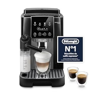 De’Longhi Magnifica Start – Perfetto Macchina da Caffè Automatica, LatteCrema Montalatte Automatico, 4 Bevande in un Solo Tocco, Espresso, Cappuccino, Comandi Soft Touch, Nero e Grigio (ECAM222.60.BG)