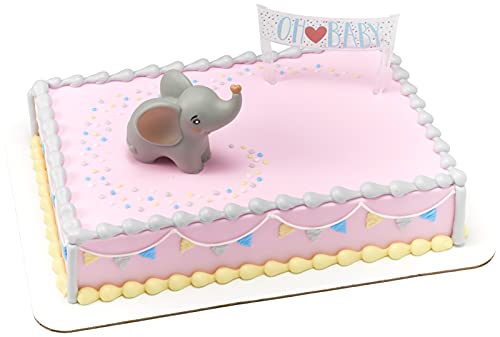 Decopac 23806 Cakedecorating Oh Baby Elephant Cake Topper For Birthdays And Parties, 1 Set, Multi-Color #TOP5