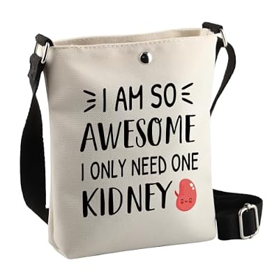 PLITI Borsa a tracolla per donatore di reni donazione di organi I Am So Awesome I Only Need One Kidney Bags Organo Trapianto Regali, Come Ricci Cbagu