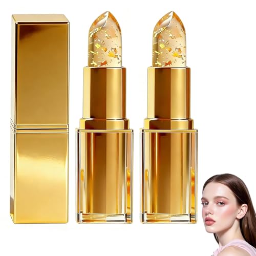 True Ph Tone Adjusting Lipstick 2026 New Lipstick PH Adjusting Lipsticks Clear to Pink with Gold Foil Moisturizing Lip Balm for Mature Women (2PC)