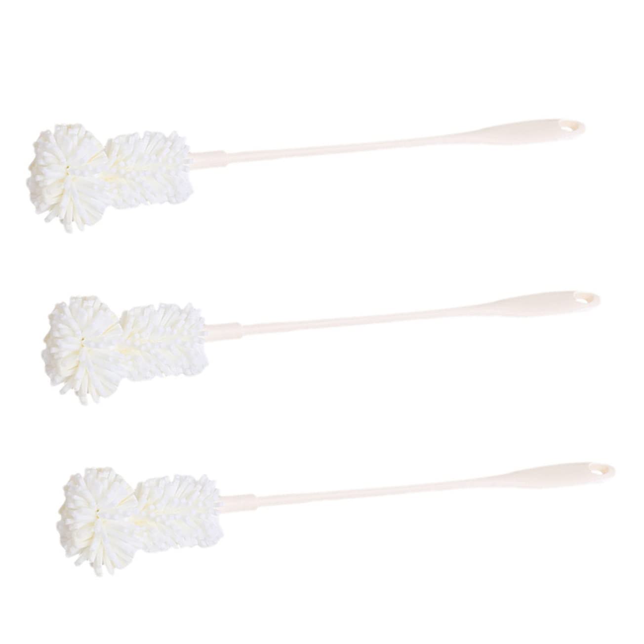 Healeved 3pcs Sponge Bottle Brush Bottle Cleaner Brush Portable Cup Brushes Sponge Clean Brush Water Drying Rack Eyeglass Cleaners Water Bottle Scrubbing Brush Bottle Warmer White Pp