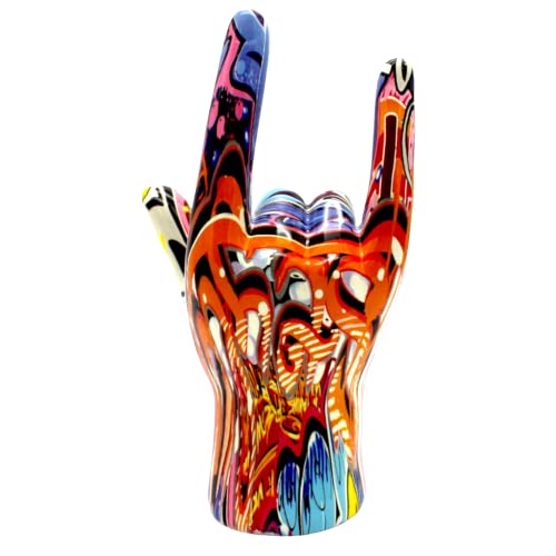 Interior Illusions Plus Street Art I Love You Hand Tabletop-9" Tall Home Decor, Multi-Color #TOP1