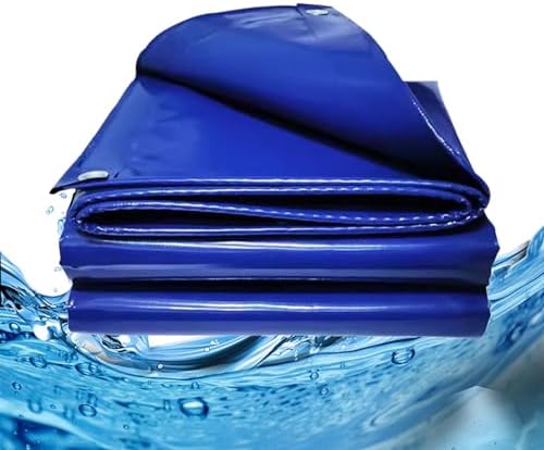 3x7 Feet Outdoor Waterproof Tarp Cover, Heavy Duty Tarps 14mil Thick, Rip & Tear Proof, Waterproof Poly Tarpaulin with Grommets and Reinforced Edges for Camping, Tent, Car