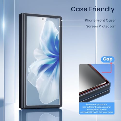 Image of Mr.Shield (2 Pack) Align-X Screen Protector for Samsung Galaxy Z Fold 7 | Tempered Glass, 10H Hardness Guard, Military Grade Protection, Easy Install, Case-Friendly, Anti-Static