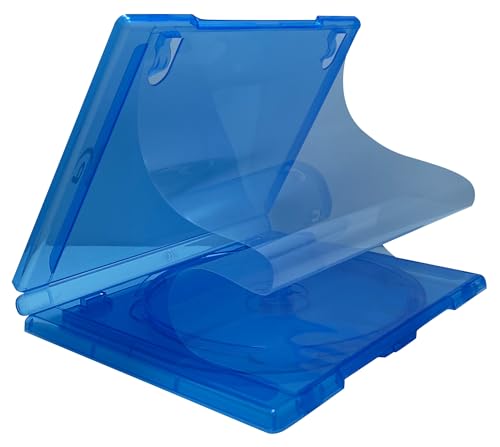Image of Mediaxpo Premium Standard Blu-Ray Triple 3 Disc Capacity Cases 12MM | Protect Your Blu-ray Collection with Silver Screen Printed Logo | Ideal for Collectors and Film Enthusiasts (Pack of 400)