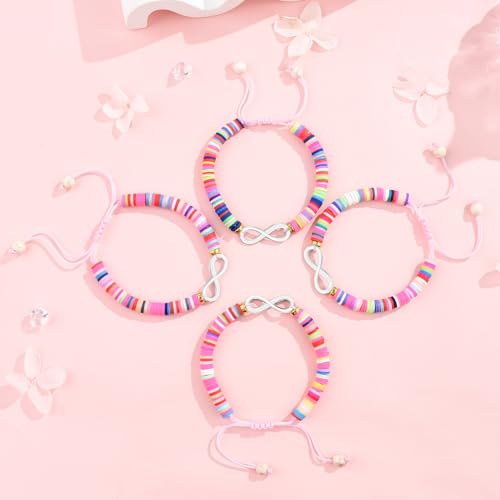 Image of 2 /3 /4 Pcs Best Friend Bracelet Heart /Butterfly /Infinity /Unicorn Matching Handmade Friendship Sister BFF Best Friends Bracelet Birthday Gifts for Her