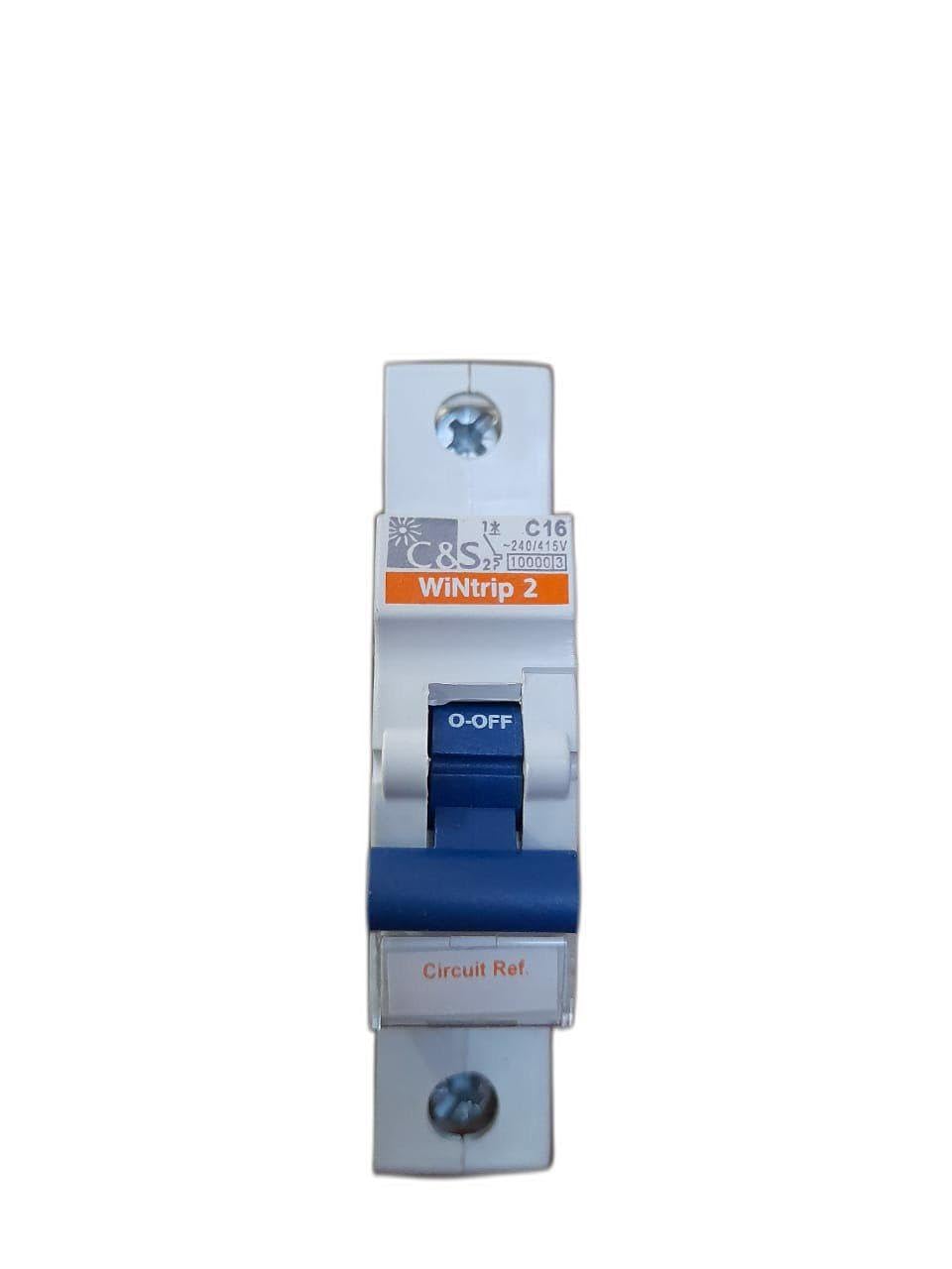 C&S electric MCB 20A by MRJ Engineering - WINTRIP2 MCB 10 kA Single Pole 240/415 V Low Power Consumption (Miniature Circuit Breaker) CSMBS1C20