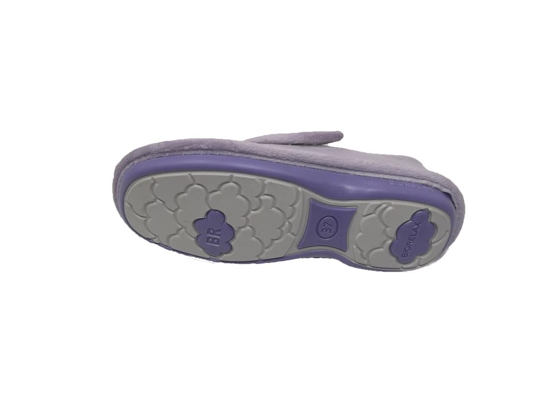 Zapatilla de Estar por casa/Mujer/Biorelax/Material :Suapel/Suela Goma Antideslizante/Cámara de Aire/Cierre Fácil/Mod.Nube Bordada
