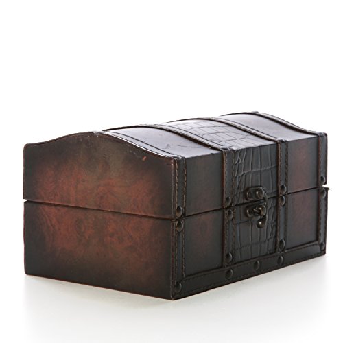Hosley Decorative Wooden Storage Box With Leather Clasp 9 Inch Long. Ideal Gift For Wedding Special Occasion Study Home Den Dorm Spa Aromatherapy Settings Memories O4 #TOP2