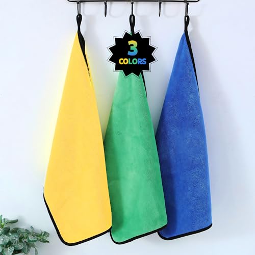Image of MIORAH Microfiber Cleaning Cloth for Car & Home | Ultra Soft Dusting & Glass Cleaning Cloth - Lint-Free & Reusable (40X40Cm-3Pc)