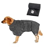 Palifel Combines Hundebademantel with hundehandtuch Quick clean-up for Pets,Feuchtigkeitsabsorbierenden Bademantel mit Magischem Klebeband,Saugfähiger Hunde Bademantel zum Trocknen nach dem Baden.