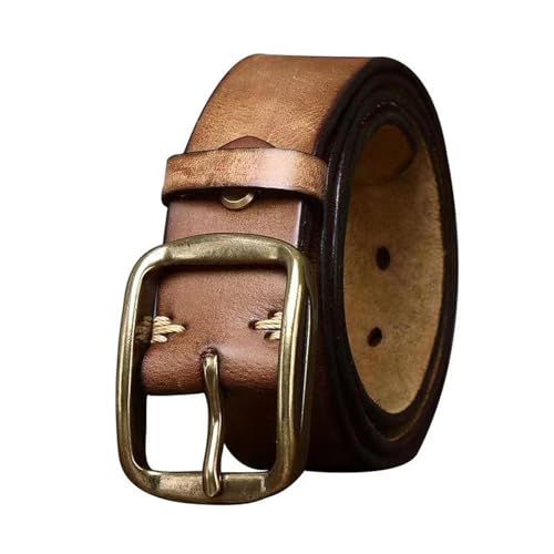 Ceinture en cuir de vachette pleine fleur vieilli 3,8 cm pour jean