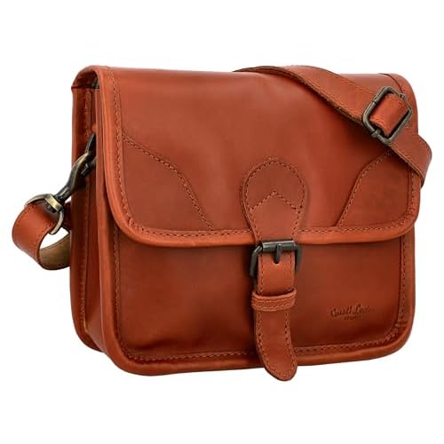 Gusti Lenkertasche Leder - Barry H mit und mit E-Bike KLICKfix- Adapter Fahrradtasche Lenker Umhängetasche Handtasche Schultertasche Fahrrad Fahrradtasche Rahmen Braun Leder